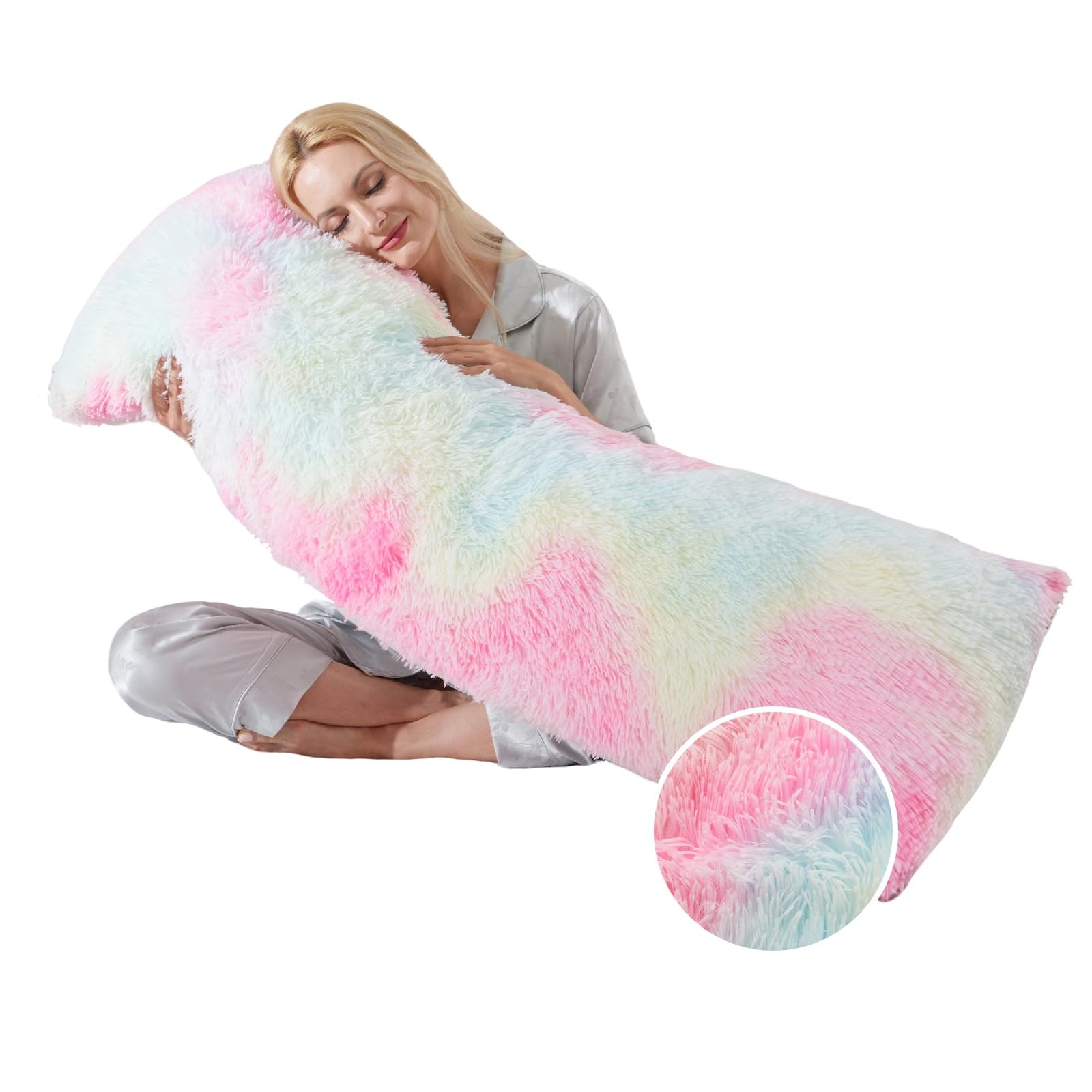 Leg Pillow for Side Sleeping 20x54 Large Bolster Pillow for 