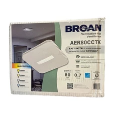 Broan-Nutone Bathroom Ventilation Exhaust Fan AER80CCTK LED Cleancover 80 CFM