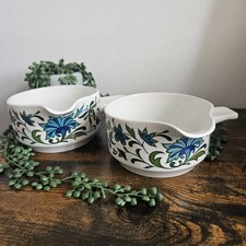 Midwinter Spanish Garden Vintage Soup Bowls Set of 2 1960s Good Condition