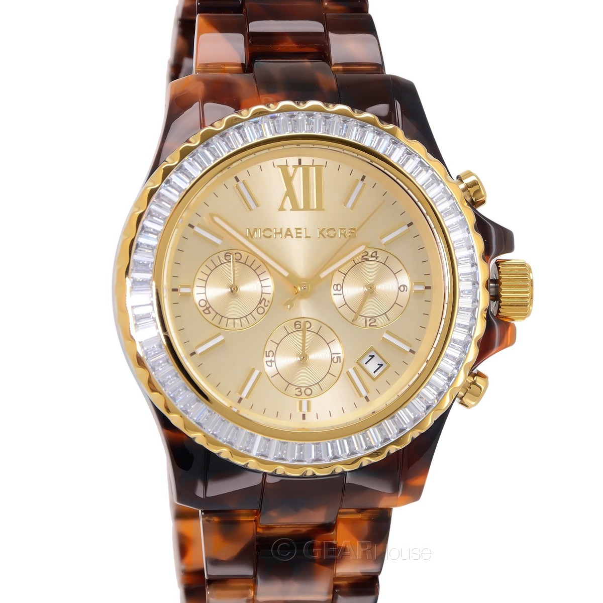 Michael Kors Watches Faux Tortoise Beige Lot of 2 READ LOTS OF WEAR AS IS Fossil Watch Paper Michael Kors Watch Michael Kors Tortoise  main image 3