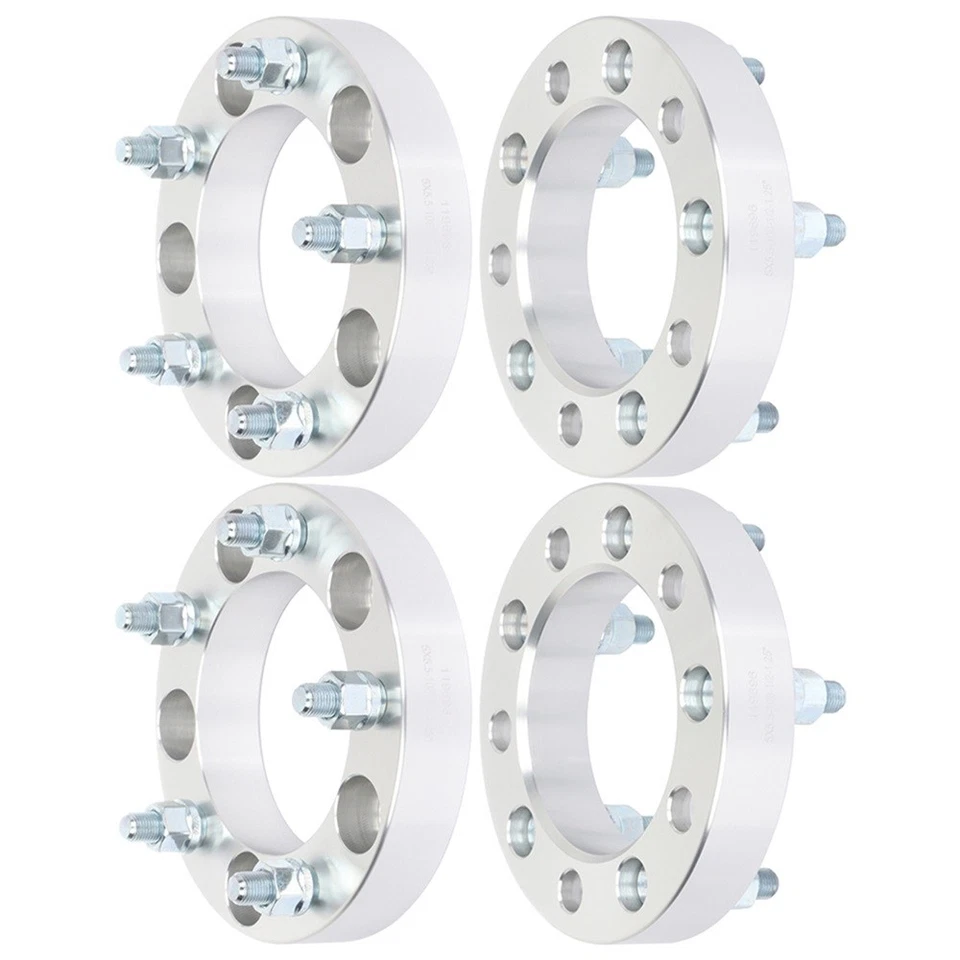 4 Pcs 1.25" 5x5.5 Wheel Spacers 1/2"x20 For Ford E-150 Econoline 1992-2002 - Image 2 of 4