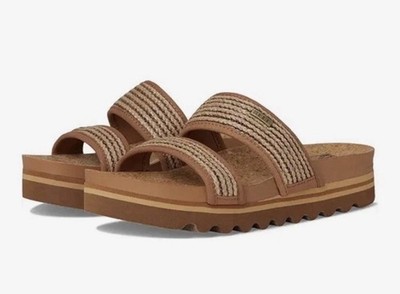 REEF Cushion Vista Hi Sandal-Chocolate Raffia New Women s Sizes