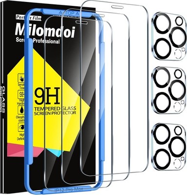 3PCS Screen Protector & Camera Lens Protector for Apple iPhone 12 Pro Max 9H Cas
