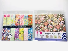 DAISO Japanese Origami Design Paper Wagara 4 Pattern x 9 x2 & 12 Pattern x 3 x2
