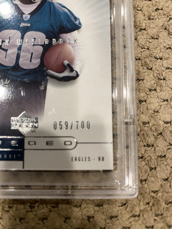 2002 Upper Deck Graded - Making the Grade Brian Westbrook #141 059/700 (RC) - Image 4 of 4