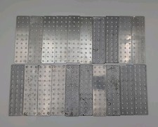20 ORIGINAL MF BASE PLATES GRAY SILVER A.C. GILBERT ERECTOR SET