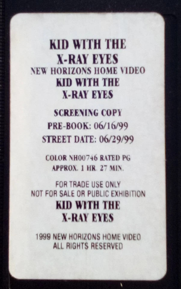 The Kid with X-Ray Eyes (DEMO VHS 1999) SCREENING/PROMO *Rare Cult Classic* OOP - Image 3 of 4
