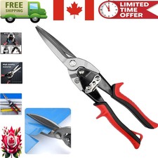 Professional Quality Long Straight Tin Snips - Effortless Metal Cutting Tool