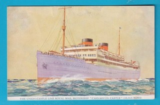 Original Postcard Union Castle Line S.S. CARNARVON CASTLE