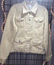 Hanna Stretch Beige Corduroy Woman's Size Large Jacket Preowned