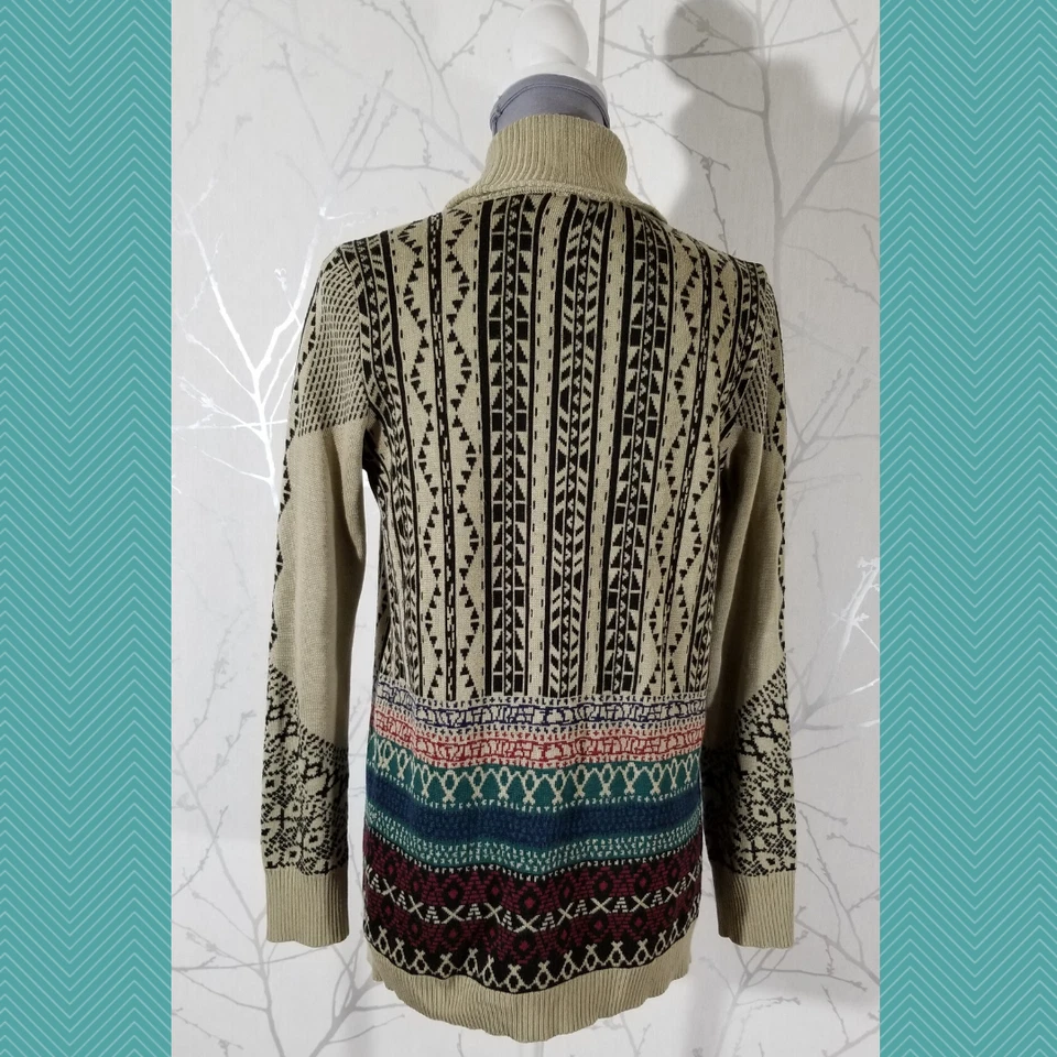 Cárdigan Staring at Stars beige tejido geométrico frente abierto | Para mujer S Foto 4 de 4