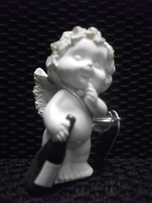 Engel Igor - Igor als Glücksbringer, Viel Glück, mit Sektflasche