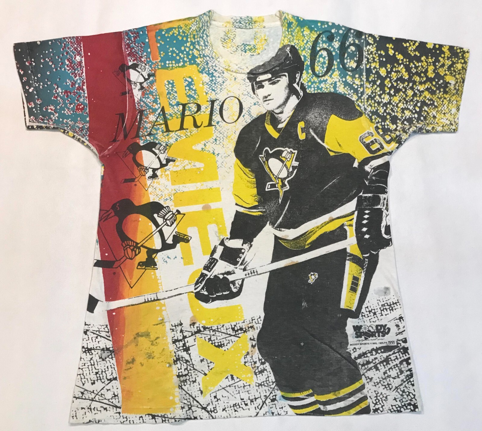 PITTSBURGH HOCKEY MARIO LEMIEUX PORTRAIT SHIRT – OldSkool Shirts