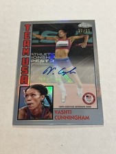 2024 TOPPS CHROME US OLYMLICS VASHTI CUNNINGHAM 27/99 1984 AUTO TRACK & FIELD SP