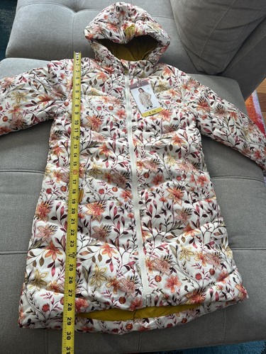 NWT Mondetta Youth Girls Floral 700 Fill Down Parka Small 7/8 - Picture 4 of 6