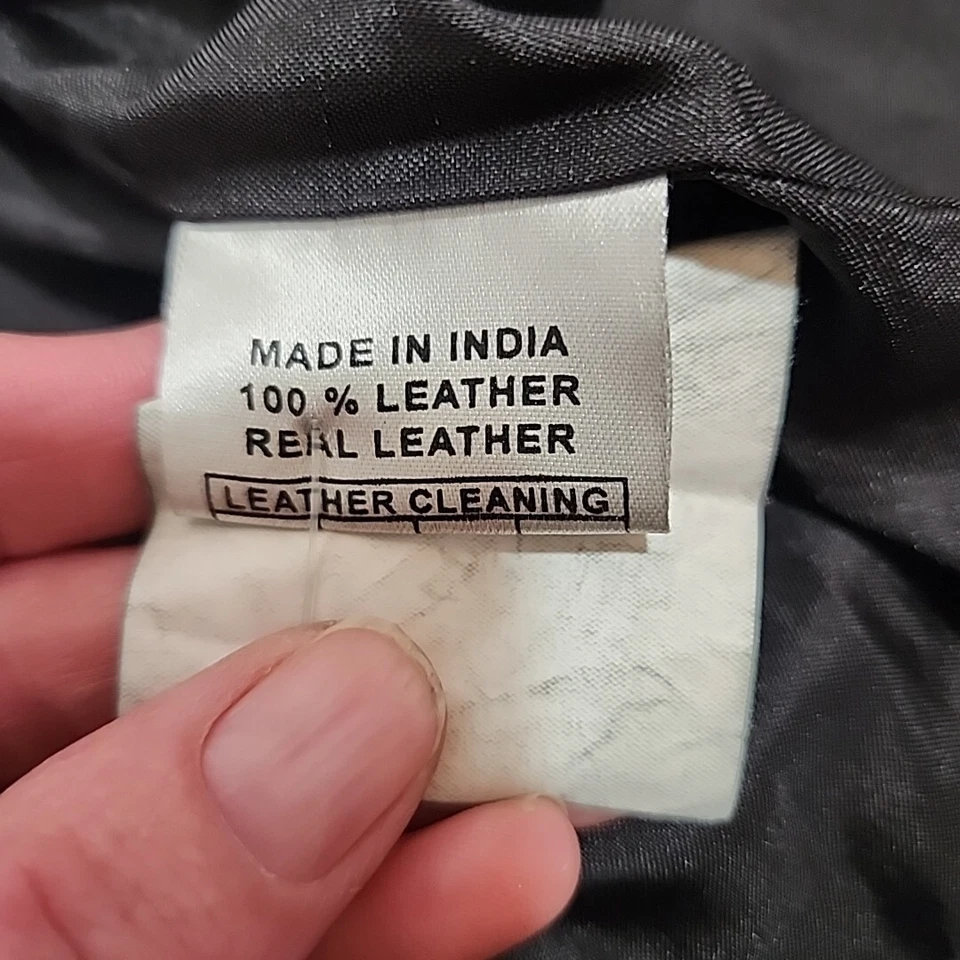 Camisa Chaqueta Internacional Hombre 100% Cuero Cuello Cierre a Presión A Medida Med Foto 3 de 4