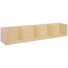 Wall Mount 84 CD / 56 DVD/Blu-ray/ Media Storage Rack 4 Cubes Wooden Shelf