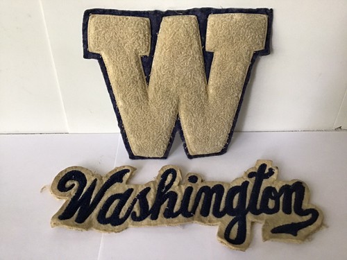 VTG 50’s High School Varsity Jacket or Sweater Letter W and Name Washington