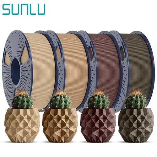SUNLU 1KG Optimiert Holz PLA 3D Drucker Filament 1.75mm PLA Holz,15% Holzfaser