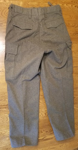 Muermann Wool Winter Pants Germany Military 31 adjustable to smallr x 30 inseam - Foto 2 di 12