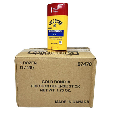 Gold Bond Friction Defense Aloe Stick Unscented 1.75 oz ( 12 pack ) NEW LOOK!