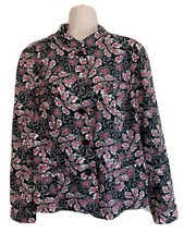  CHARTER CLUB Women's Pink Black White  Button-Down Jacket Size PM