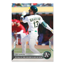 Luis Barrera 2022 TOPPS NOW 178 Athletics Walk Off PR 357