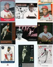 Huge 35 + BOB GIBSON different cards lot 1987- 2018 baseball Cardinals HOF