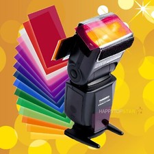 12 Color Red Yellow Camera Color Fliter Flash Speedlite Sheet Fastener YN560 III