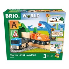 BRIO Starter Lift Load Set Wooden Toy Train Multi Vehicle Set for Kids 3 Years 