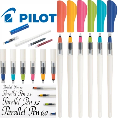 Pilot Parallel Calligraphy Pen Choice of 6 Nib Widths 1.5 2.4 3.0 3.8 4.5 6.0mm