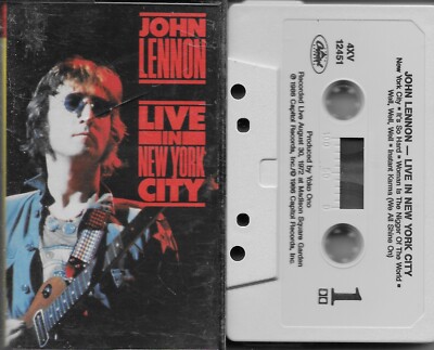 JOHN LENNON Live In New York City cassette tape THE BEATLES | eBay