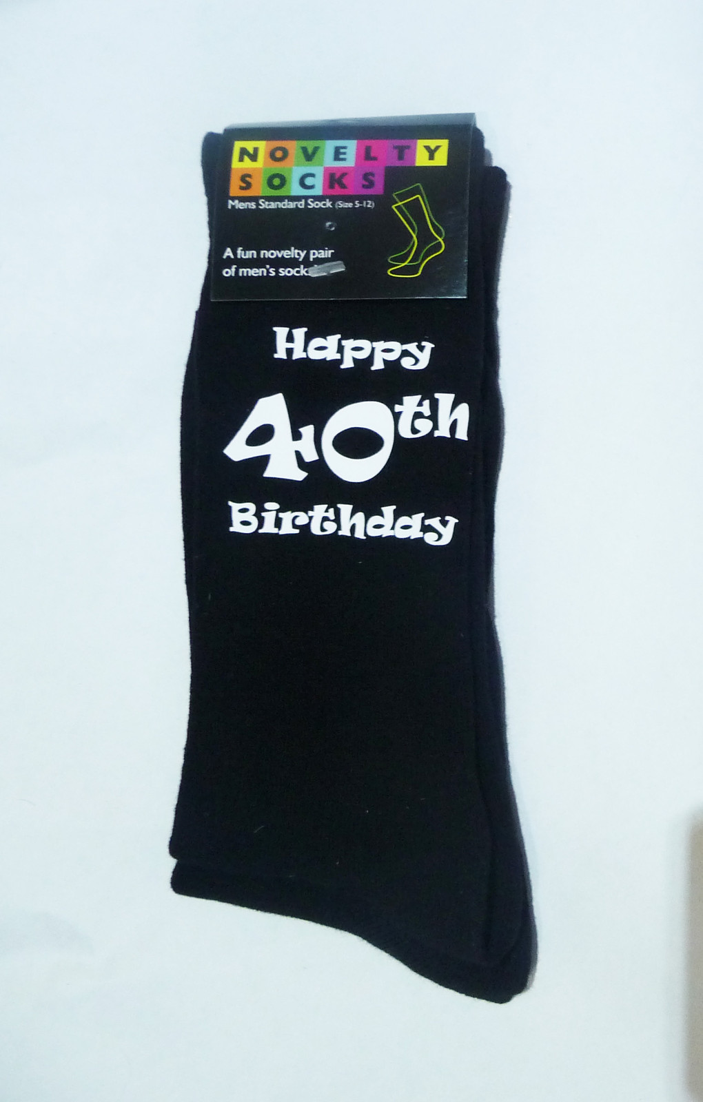 Happy 40th Birthday Printed Design Mens Black Socks Great 40th Birthday Gift