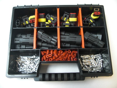 12 x AMP Superseal Stecker Set  2-polig Auto Motorrad Boot.