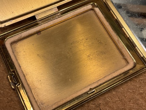 1920er Japan inspiriert Made in USA PUDER KOMPAKT schweres MESSING - Bild 10 von 17