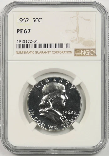 1962 50C NGC PF 67 Franklin Half Dollar