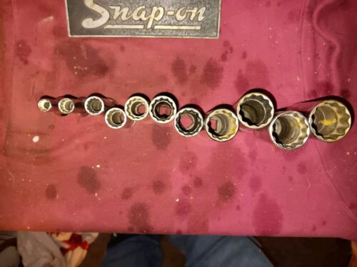 Snap On 3/8"dr Deep Socket Set 1/4"-7/8" 12pt 11pcs - Picture 3 of 4