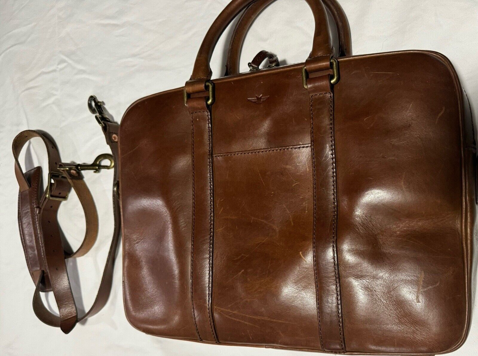 Satchel and Page Leather Founder Briefcase
