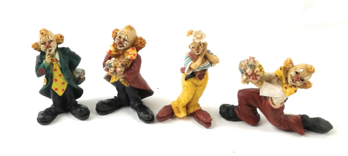 Clowns Minis 4 Diversos Modelos Fundición Artística De Claudio Vivian By Faro