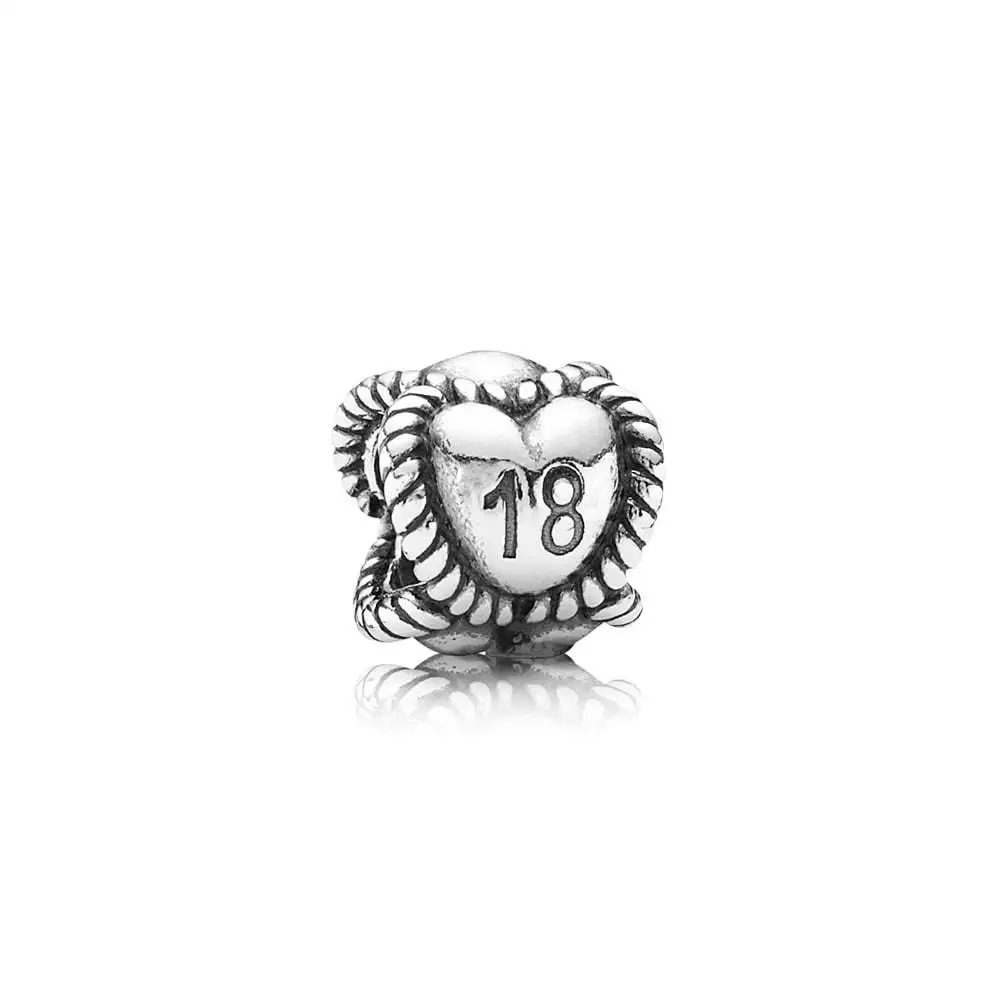 AUTHENTIC PANDORA 18TH BIRTHDAY CHARM 791047 BRAND NEW SILVER CHARM