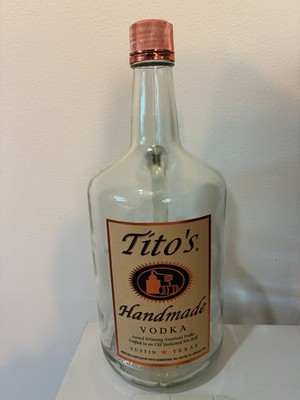 Tito's Handmade Vodka Bottle (empty) 1.75 Liter w/handle