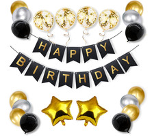 Happy Birthday Decorations Multiple Styles Banners Balloons Sets Party Supplies