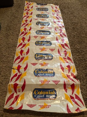 Vintage bread wrappers/ Bags  Colonial is good bread,Enriched Bread