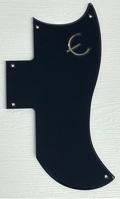 Acrylic Black Pickguard Scratch Plate Fit Gibson SG 61 Reissue E Logo Guitar