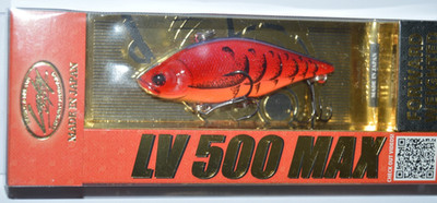 lucky craft lv-max 500 sinking 3'' 3/4oz lipless crank chameleon red craw