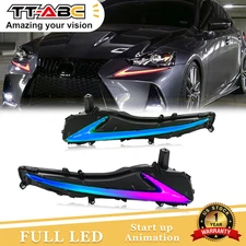 LED RGB Dazzle Daytime Running Lights DRL For 2017-2020 Lexus IS250/300/350 200T