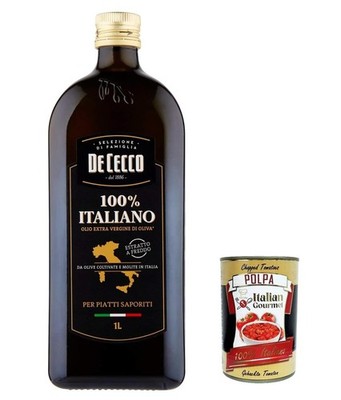 3x De Cecco 100% Italiano Olio Extra Vergine Di Oliva 750ml+Polpa 400g