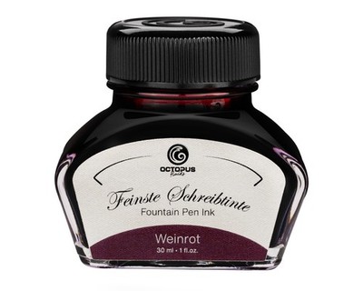 Füllhaltertinte, Schreibtinte für Füllhalter, Füllertinte Weinrot 30ml