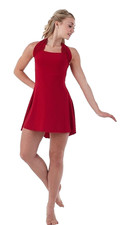 Simplicity RED Child Medium Dance Costume Contemporary Ballet Tap Dress New