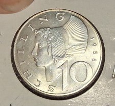 SILVER - WORLD Coin - 1958 Austria 10 Schilling KM#2882 